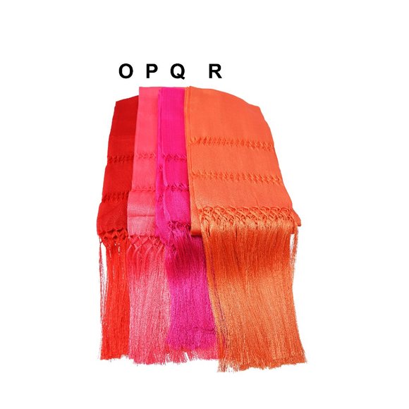 Mexican Artisan Handmade Shawl Wrap Scarf | Chalina Rebozo Linea | Large 92 x 25 - Picture 6 of 8